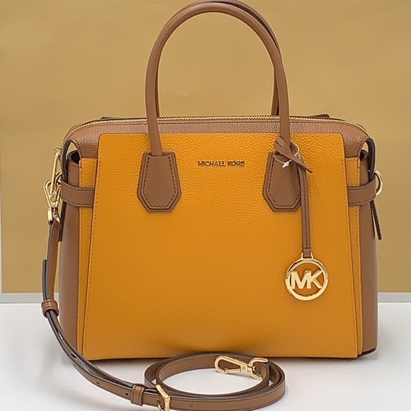 MICHAEL KORS MERCER MEDIUM TOP ZIP BELTED SATCHEL & LARGE CONTINENTAL WALLET - Picture 6 of 16